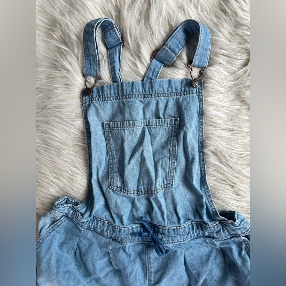 Cat & Jack Denim Overall Romper Youth XXL - Picture 4 of 6